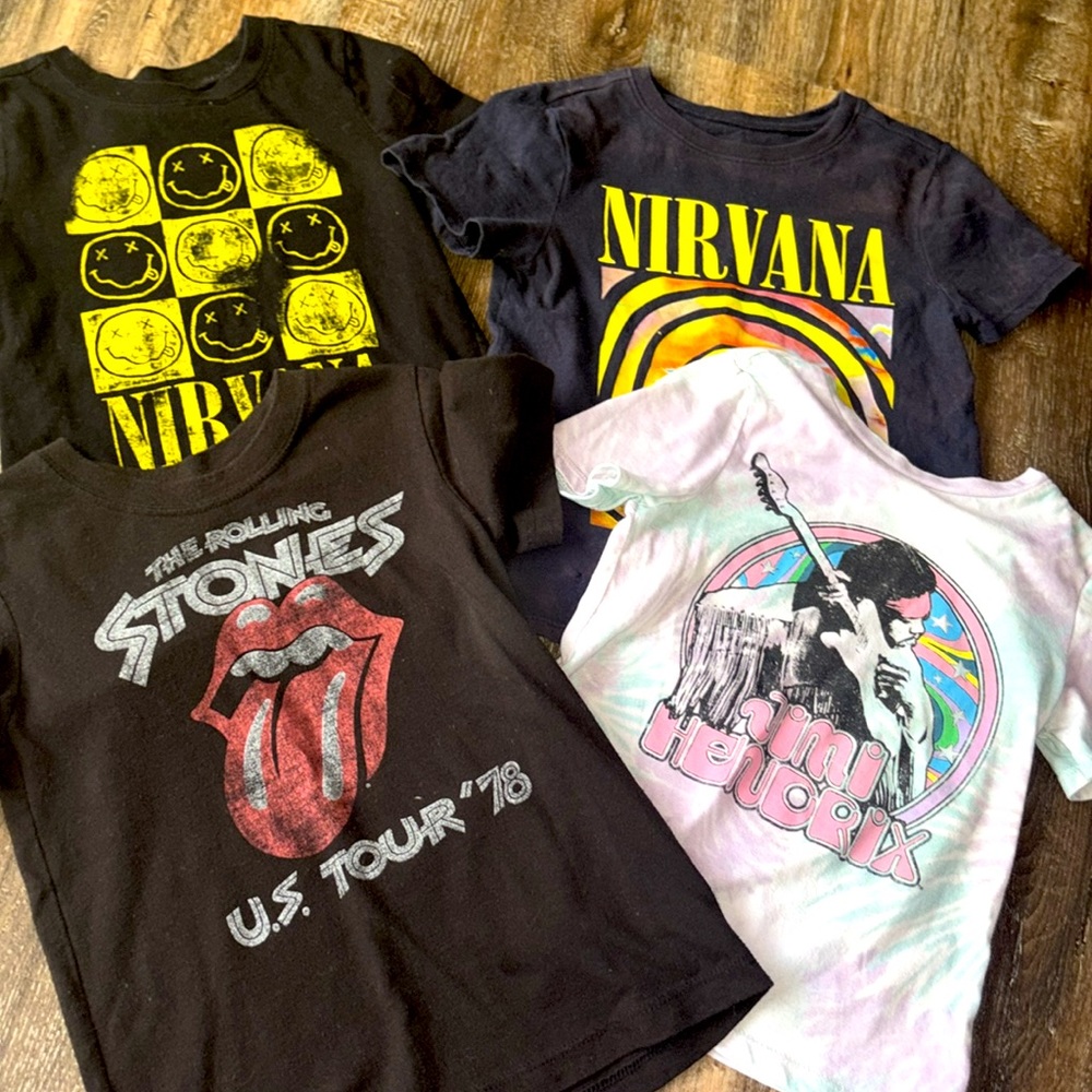 Lot of band t-shirts (size 5)